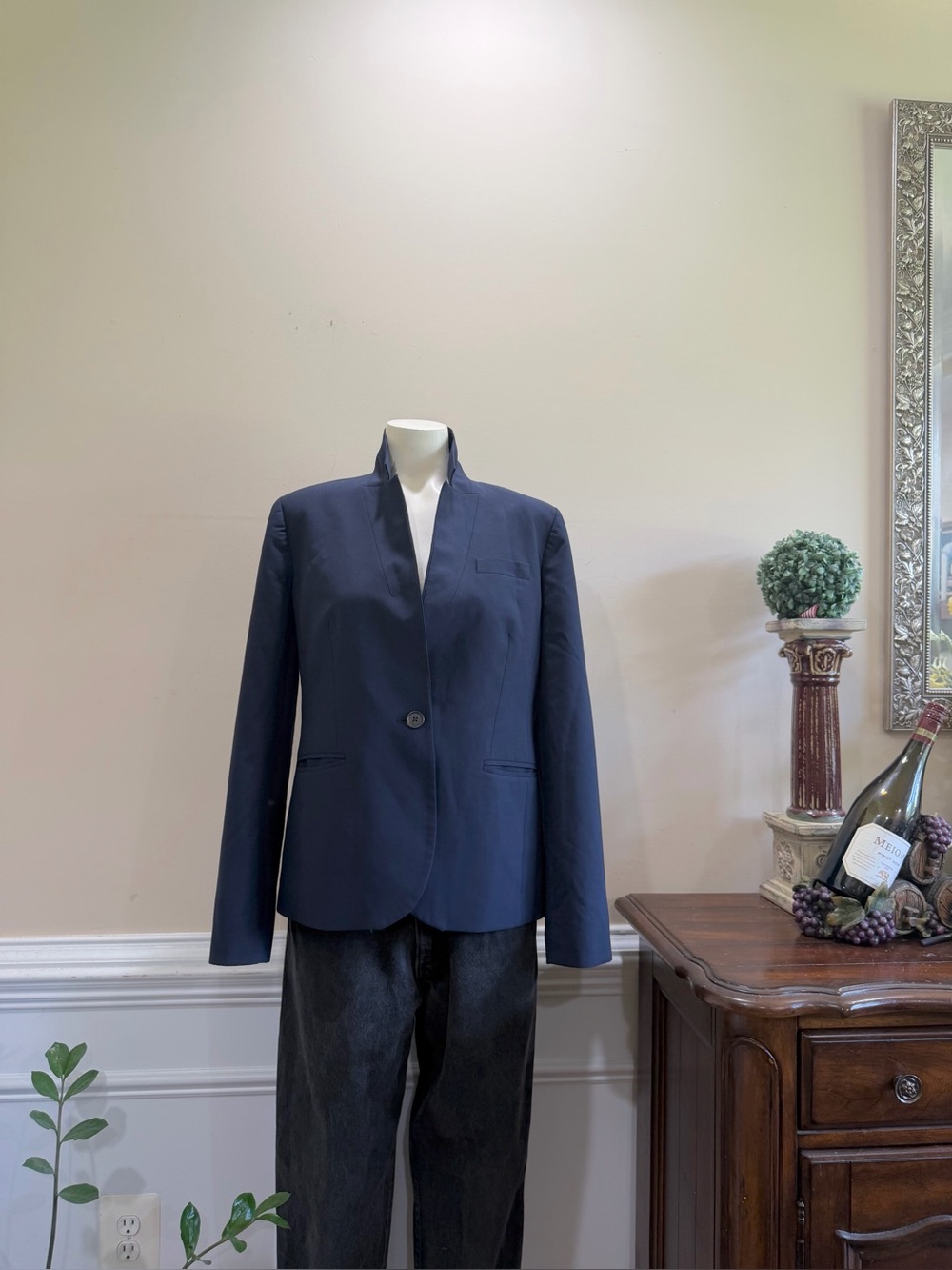 J.Crew Tollegno 1900 Navy Wool Single-Button Women's Blazer